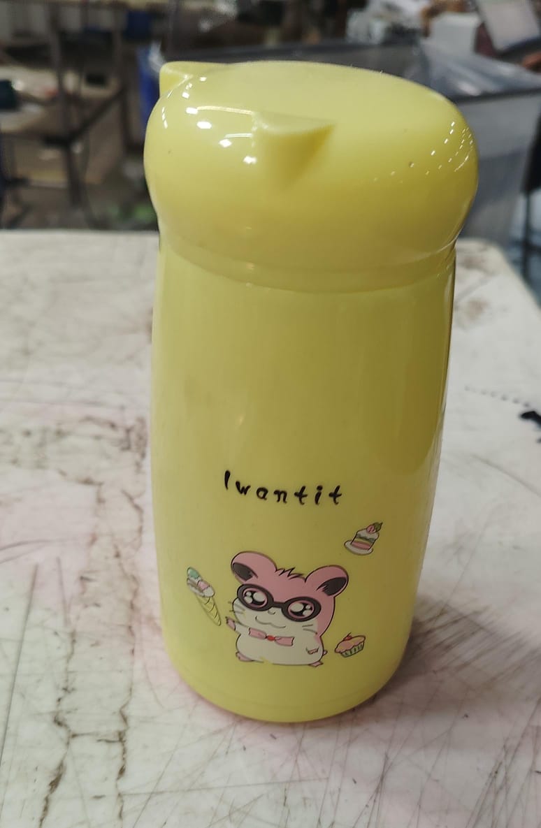 Small Bottle For Kids 350Ml Yellow Colour Pack Of 2