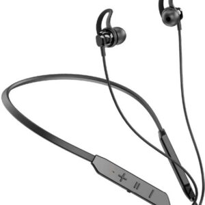 Black Neckband Bluetooth Headset Incoming Call Vibrator