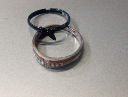 Womens Artificial Finger Rings 2 Piece Metal