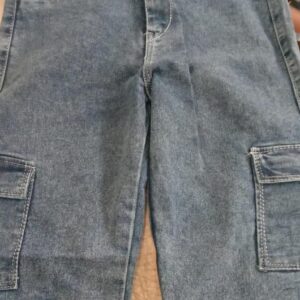 Denim Mid Blue Cargo Jeans For Women Size 40