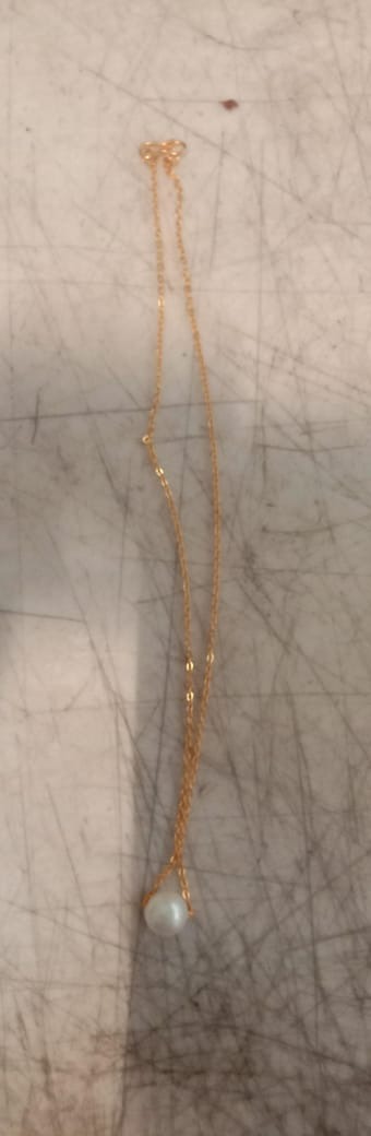 Gold Chain Pearl Design Necklace For Women