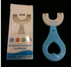 U Shape Toothbrush For Kids White Blue