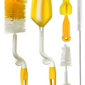 Awejoy Baby Milk Bottle Nipple Straw Brush Sponge Pack Of 5