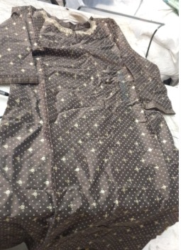 Avaasa Brown Print Straight Kurta Size Xs