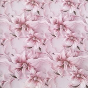 Pink Color Flower Printed Wall Paper Size 3 Meter