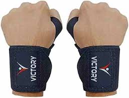 Victory Outlet Black Cotton Wrist Pair
