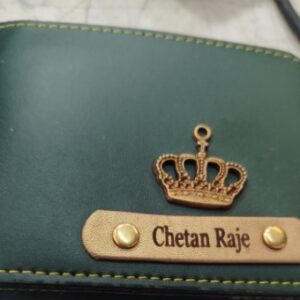 Chetan Raje Name Green Colour Wallet For Men