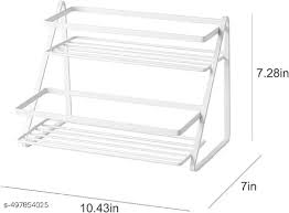 Rack Spice Rack 2 Tier Spice Organizer For Bathroom White Colour