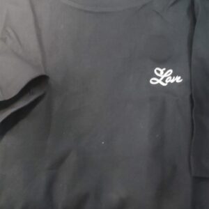 Men And Women Black T Shirt Size L
