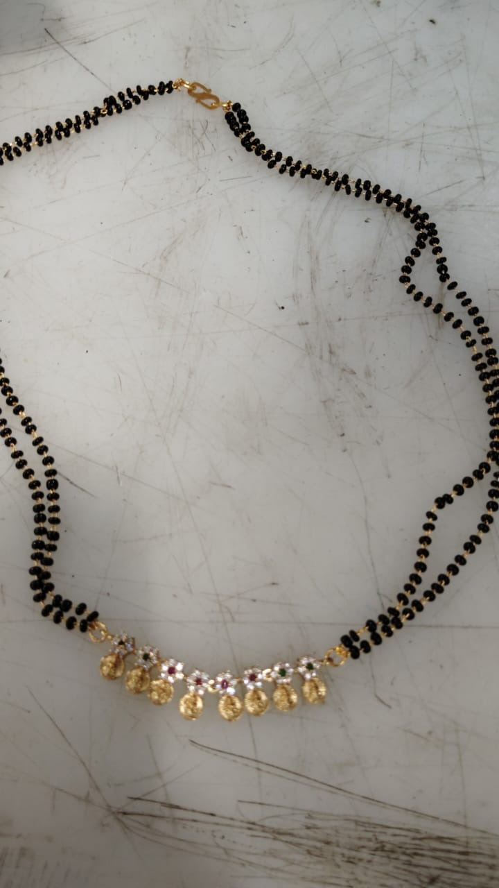 Women Mangalsutra Golden Black