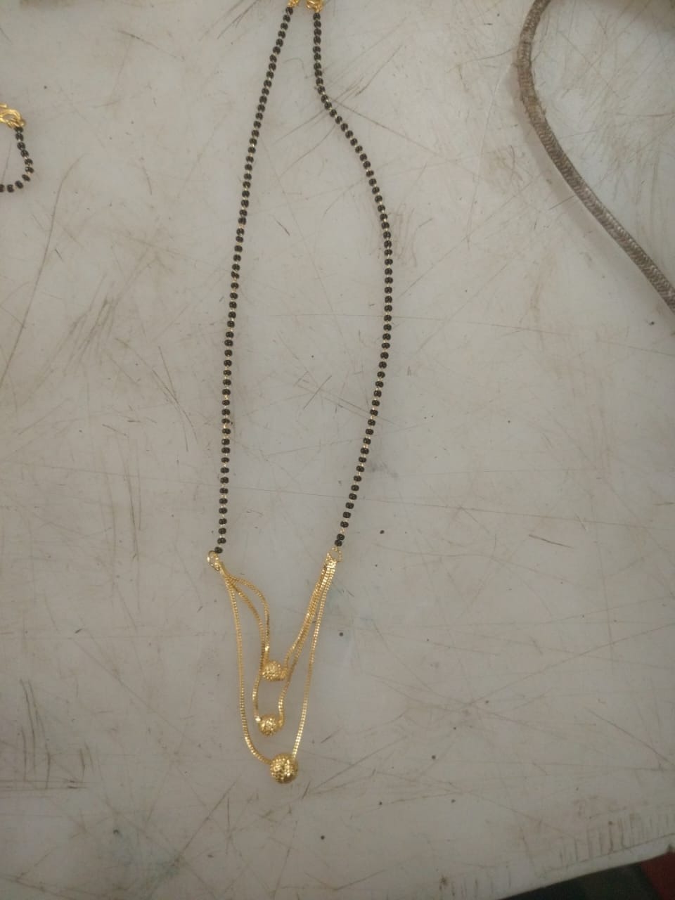 Women Mangalsutra Black And Gold