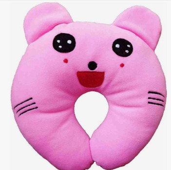 U Shaped Baby Pillow Pink