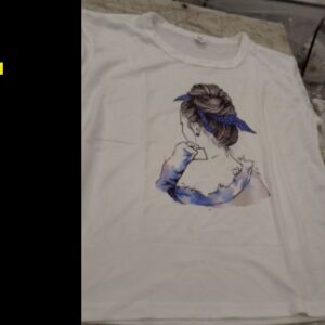 Women White Printed T Shirt Size Xxl