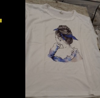 Women White Printed T Shirt Size Xxl