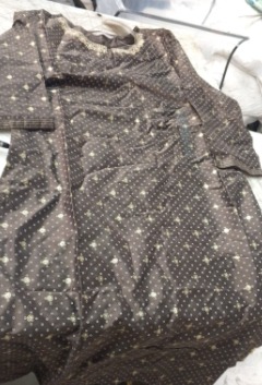 Avaasa Brown Kurta Print Straight Kurta Size Xxl