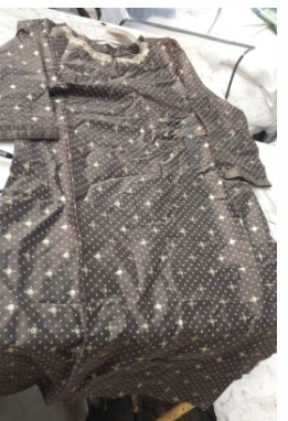 Avaasa Brown Kurta Print Straight Kurta Size L