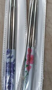 4 Pair Stainless Steel Chopsticks Set Portable Travel Chopsticks