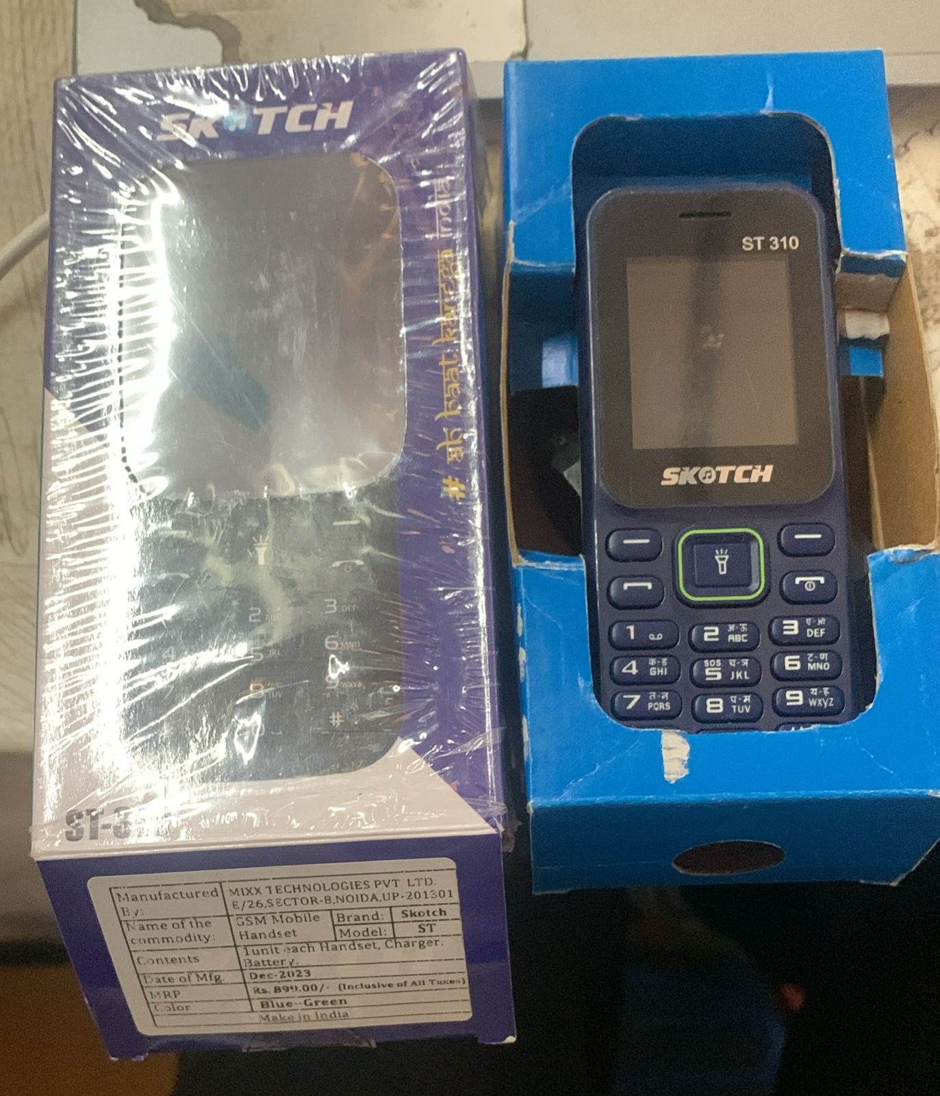 Skotch St 310 Blue Color Feature Phone Imei No 352101684328131