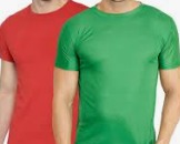 Mens Red And Green Color T Shirt Size L Pack Of 2