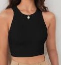 Women Black Color Tank Top Size Xl