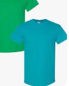 Mens Blue And Green Color T Shirt Size L Pack Of 2