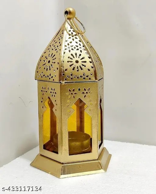 Moroccan Hanging Lantern Glass For Decoration Pack Of 2
