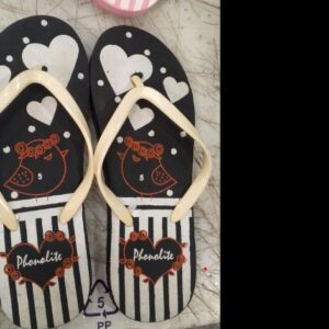 Women Slippers Black Size 5