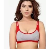 Womens Sports Bra Red Grey Size 32