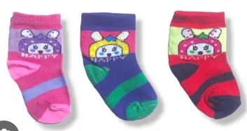 Kids Winter Socks In Multi Color Size 4Y Pack Of 3