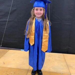 Imported Royal Blue Kids Graduation Dress Size M