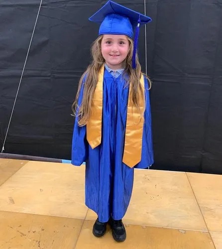 Imported Royal Blue Kids Graduation Dress Size M
