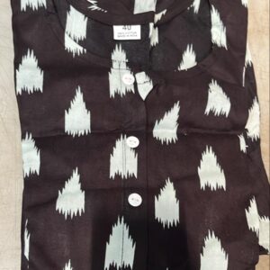 Women Floral Printed Black Colour Kurta Size 40