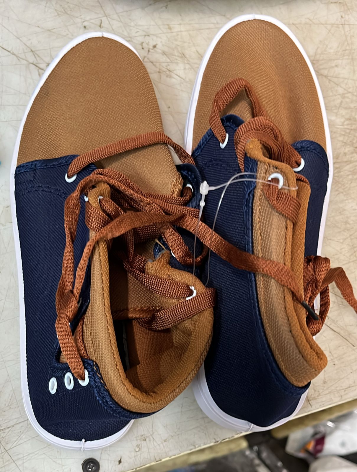 Kids Boy Brown And Blue Colour Running Shoes Size 5