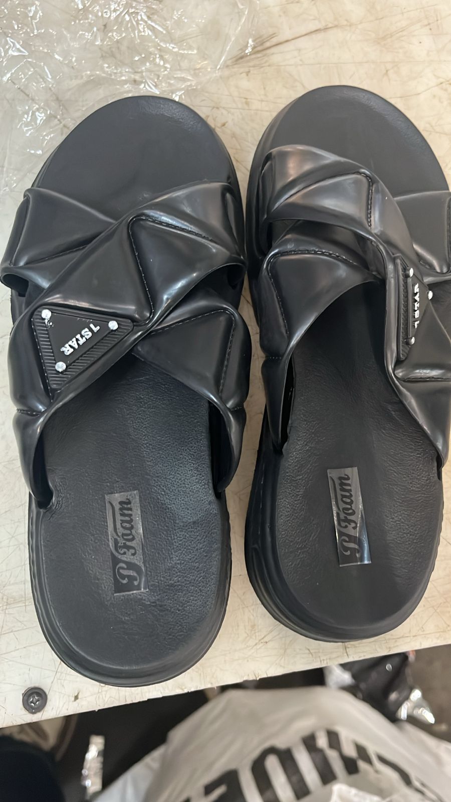 Women Black Colour Heel Slipper Size 38