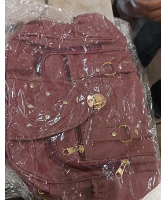 Women Handbag Peach Colour