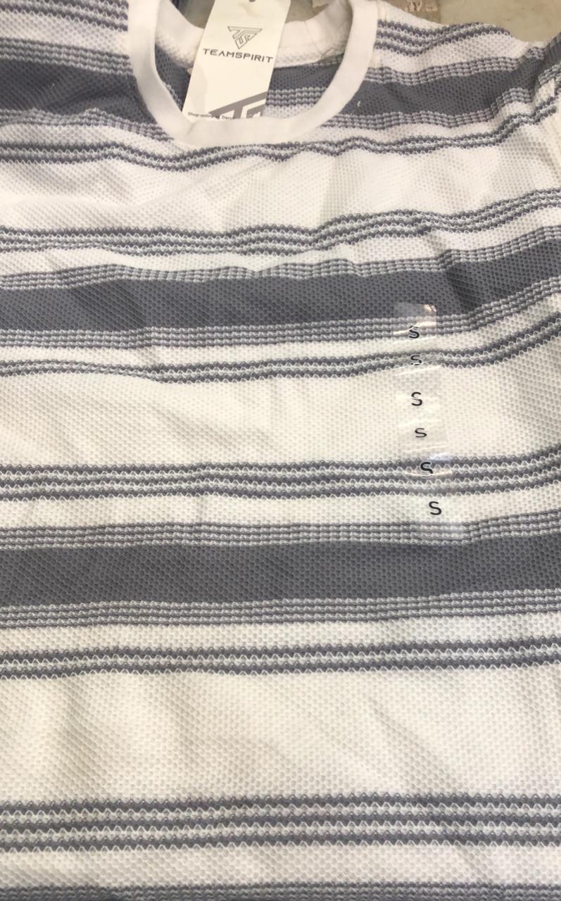 Team Spirit Grey And White Color T Shirt For Women Size S