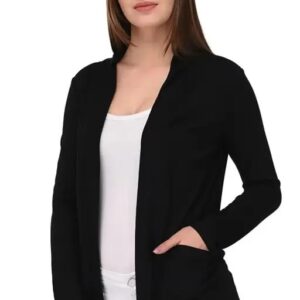 Women Black Colour Shrug Size L