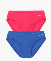 Fruit Of The Loom Women Blue Pink Color Briefs Size L Pack Of 2