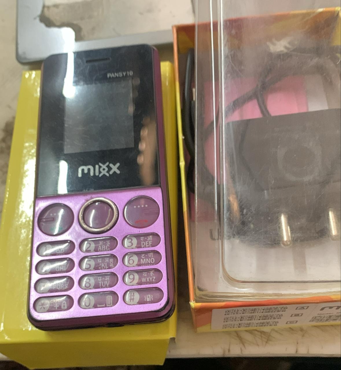 Used Mixx M1 Pansy 10 Purple Color Feature Phone Imei No 353793115333802
