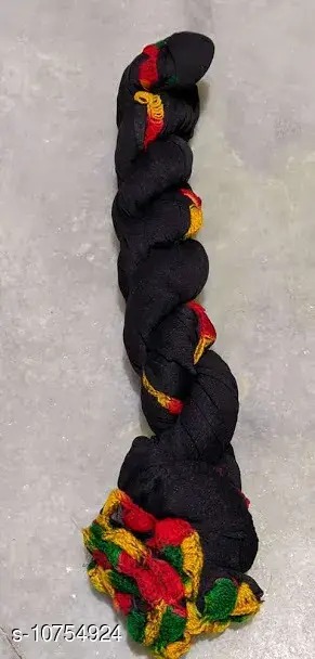 Black Chiffon Dupatta With Multicolor Border