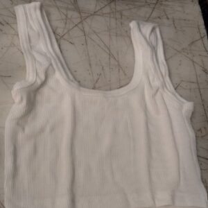 Women Slim Fit Tank Top White Size S