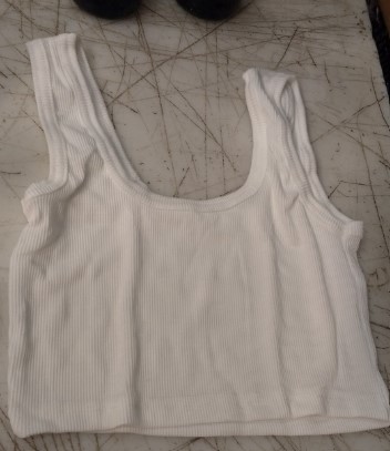 Women Slim Fit Tank Top White Size S