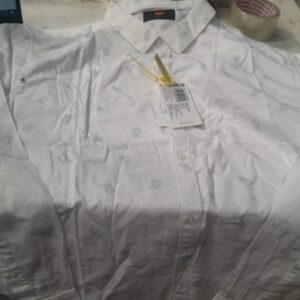 Spykar Purist Mens Printed Shirt Size 2Xl White