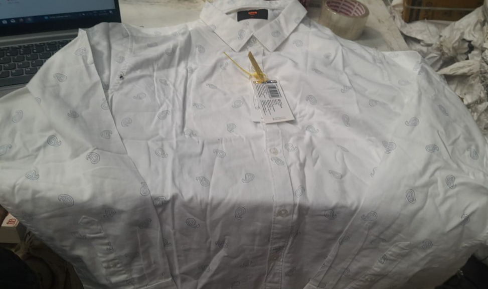 Spykar Purist Mens Printed Shirt Size 2Xl White