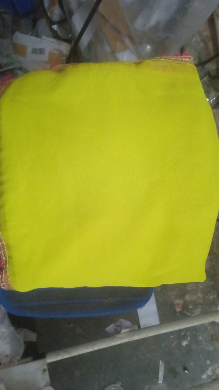 Woman Cotton Yellow And Pink Colour Saree