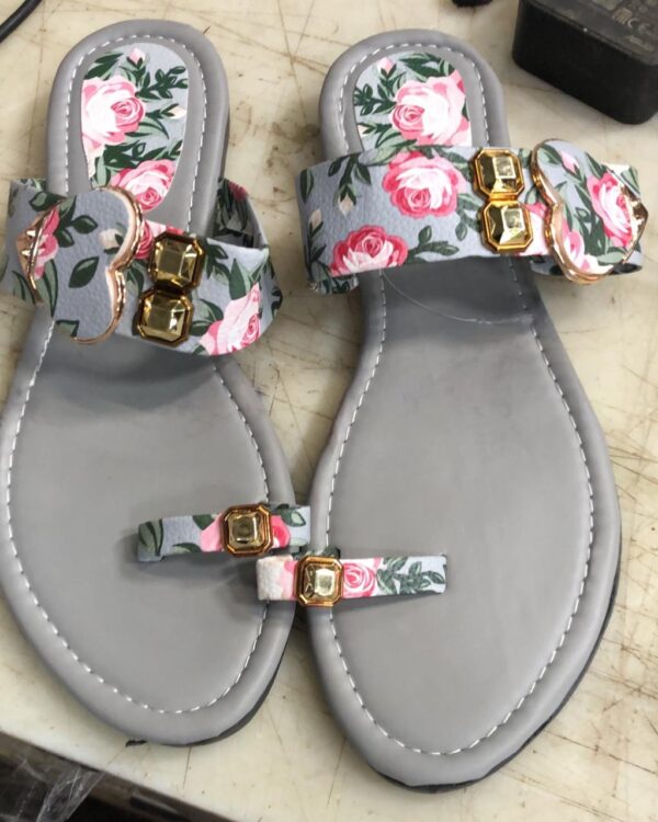 Grey Color Sandal For Women Size 40