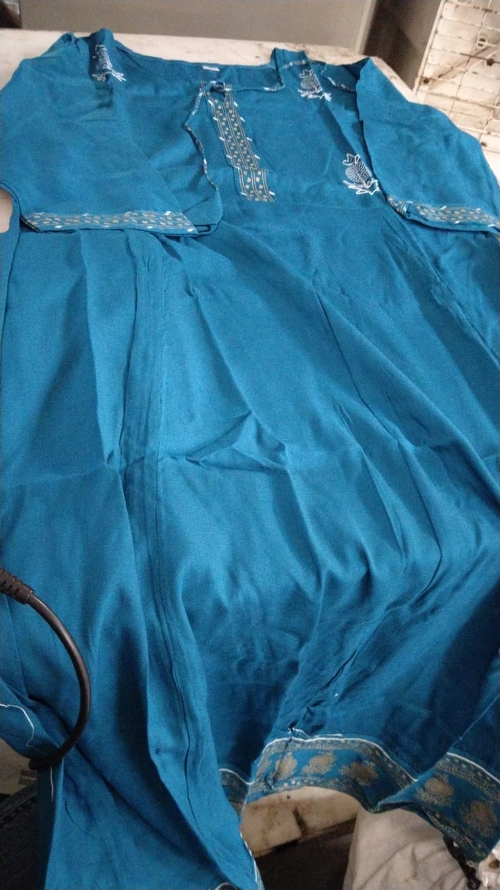Sky Blue Color Kurta For Women Size 38