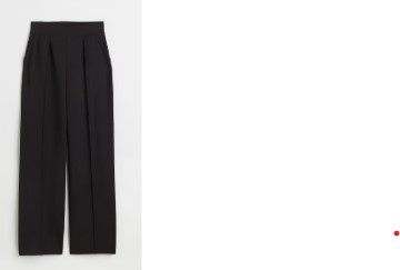 H And M High Waisted Tailored Trousers Black For Women Size L