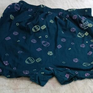 Kids Boys Peacock Blue Printed Shorts Size 9 To 10 Y