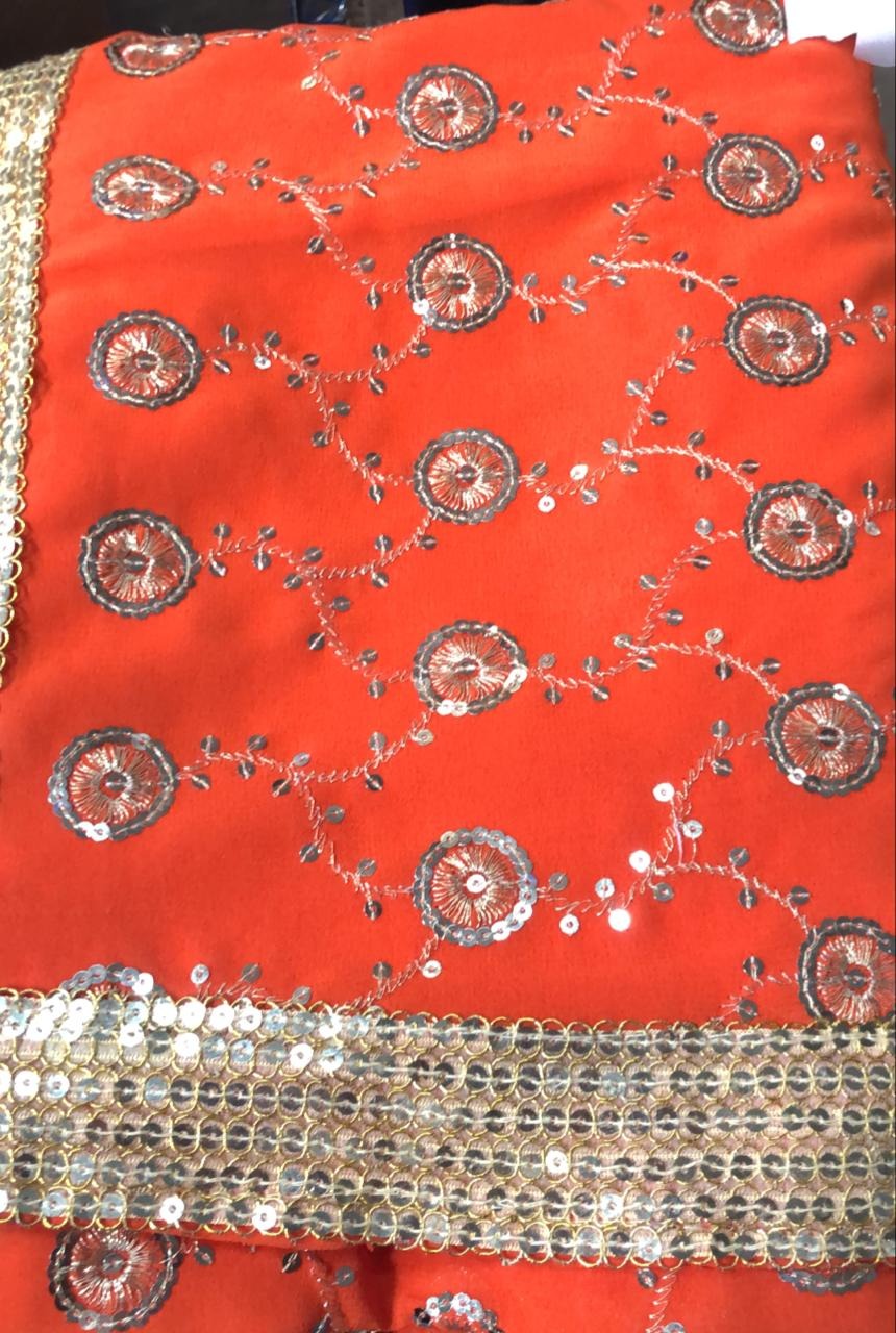 Orange Color Saree For Women